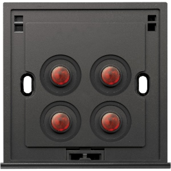 施耐德電氣 ULTI,U204SPM/1 A00 四位單控 250V 16AX 開關掣，琥珀色 LED