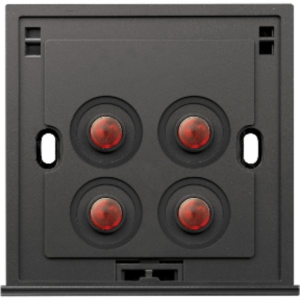 施耐德電氣 ULTI,U204SPM/2 A00 四位雙控 250V 16AX 開關掣，琥珀色 LED