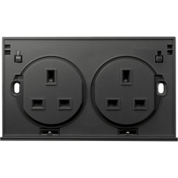 施耐德電氣 ULTI,UST25 A00 13A兩位有掣電源插座主件，琥珀色 LED