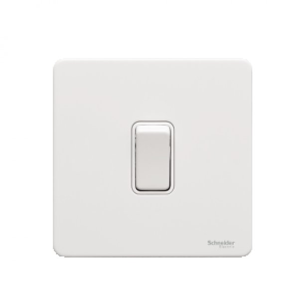 施耐德電氣 Ultimate,GU1412WPW 16AX 單位雙控開關掣 - 珍珠白/白