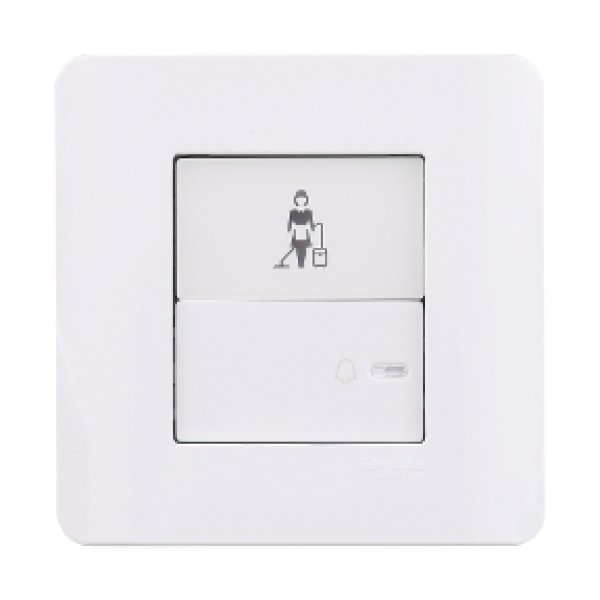 施耐德電氣ZENcelo,E8431BPM WE,平觸門鐘按手掣連「請即清理」發光顯示圖像,凝白 施耐德電氣ZENcelo,E8431BPM WE,平觸門鐘按手掣連「請即清理」發光顯示圖像,凝白