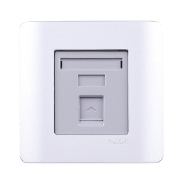 施耐德電氣ZENcelo,E8431RJS/5 SA,單位RJ45_5e類數據插座,_Keystone面板備防塵活門,銀灰
