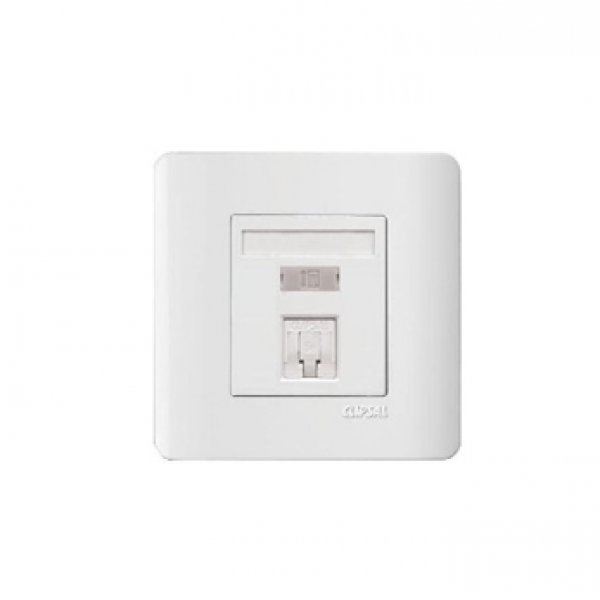 施耐德電氣ZENcelo,E8431RJS/6 WE,單位RJ45_6類數據插座,_Keystone面板備防塵活門,凝白