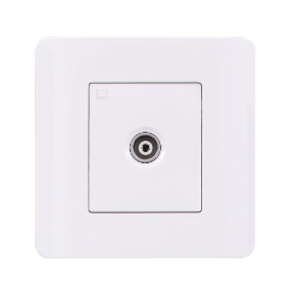 施耐德電氣ZENcelo,E8431TVM WE,單位電視天線主板插座,凝白