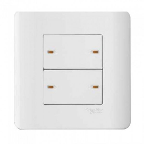 施耐德電氣ZENcelo,E8434/1 WE,16AX 四位單控平觸開關掣連開關指示,凝白