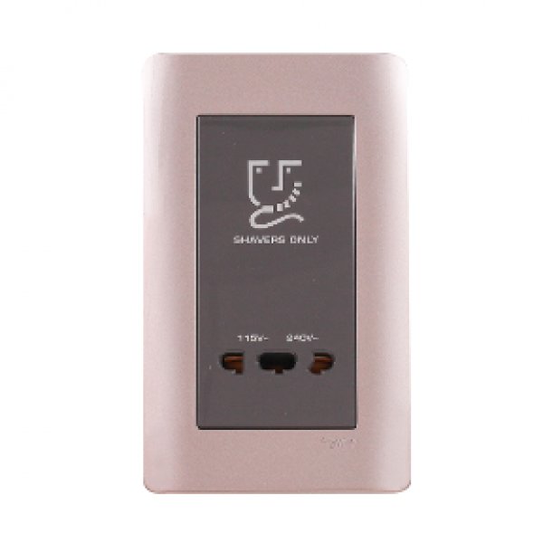 施耐德電氣ZENcelo,E84T727V SZ,鬚刨插座 115V 240V,銀銅 施耐德電氣ZENcelo,E84T727V SZ,鬚刨插座 115V 240V,銀銅