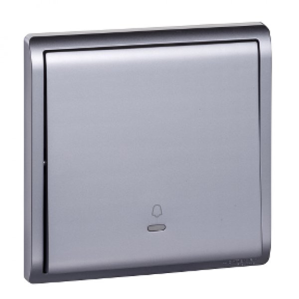施耐德電氣 Pieno丰尚, E8231BPL1_LS_C5, 10A 單位門鐘圖案按手掣連螢光指示, 薰衣草銀