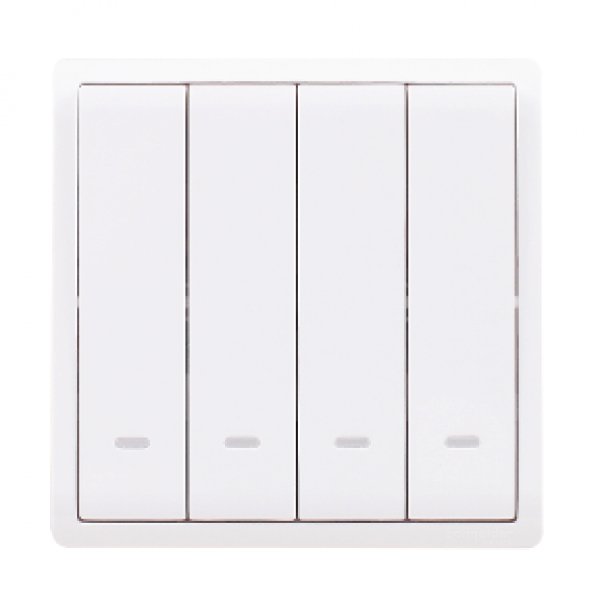 施耐德電氣 Pieno丰尚, E8234L1N_WE_C5, 16AX 四位單控開關掣連指示燈*, 白