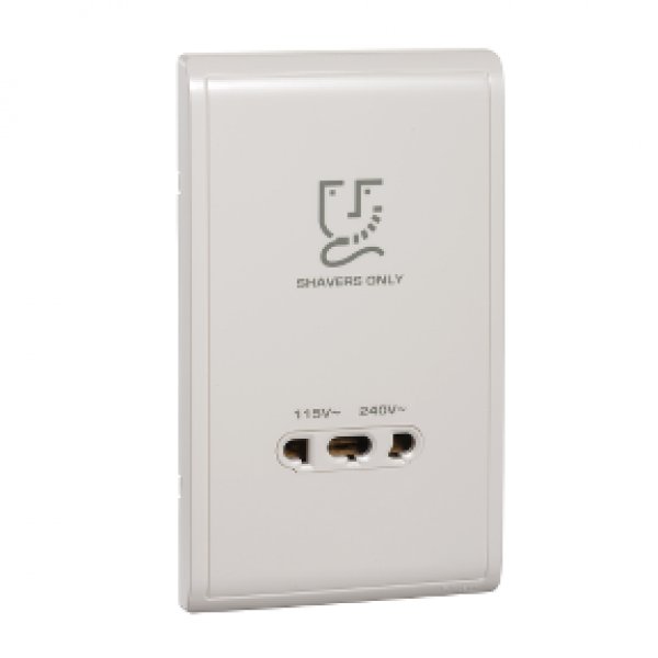 施耐德電氣 Pieno丰尚,E82T727V_WE_C5,鬚刨插座 115V/240V,白
